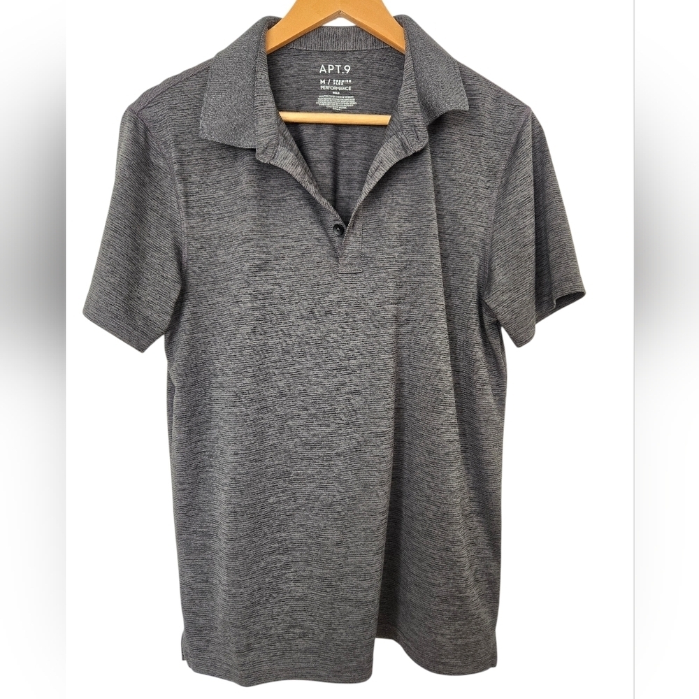 Apt. 9 Men's Charcoal Polo Shirt Size Medium